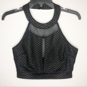 Black Halter Crop Top